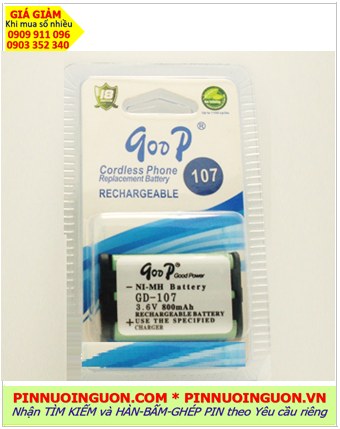 Pin điện thoại bàn không dây 3,6v GODP GD-107 -AAA-700mAh chính hãng | tạm hết - Đặt hàng trước
